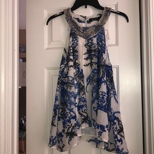 Ark & Co White, black and blue tank